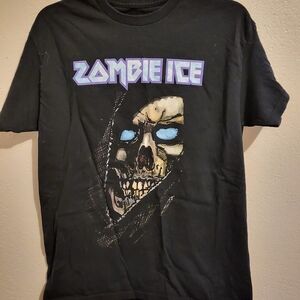 Zombie Ice Black Graphic T-Shirt Womas Small